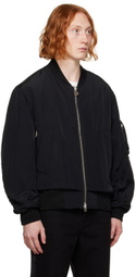 Solid Homme Black Down Bomber Jacket Set