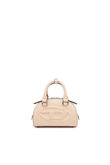 Diesel Leather mini bowling bag - Crossbody Bags Womens in Pink Diesel