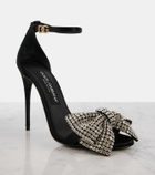 Dolce&Gabbana Bow Tie crystal-embellished satin sandals