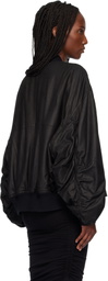 Rick Owens Black Temple Secchia Flight Leather Jacket