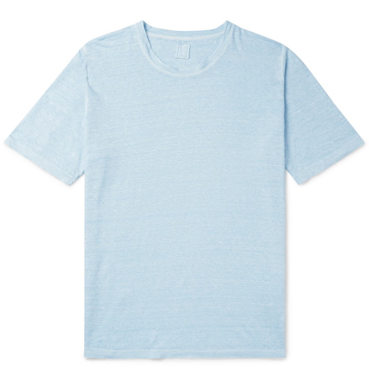 Photo: 120% - Slub Linen T-Shirt - Blue