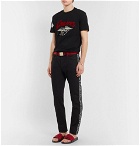Givenchy - Logo-Jacquard Webbing and Rubber Slides - Men - Red