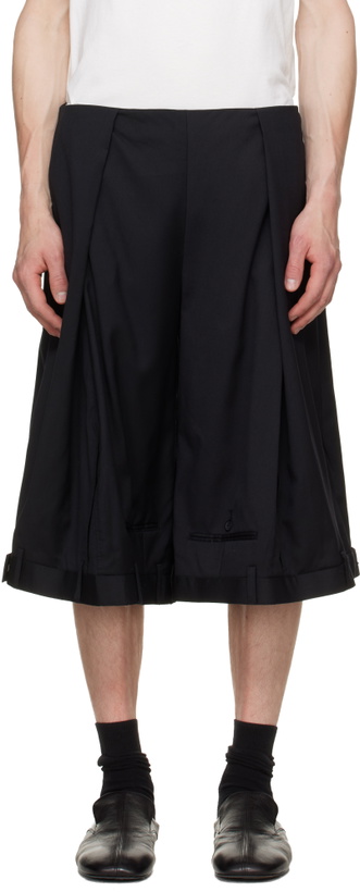 Photo: HODAKOVA Black Upside Down Trouser Shorts