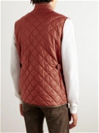 Peter Millar - Essex Fleece-Trimmed Quilted Padded Shell Gilet - Red