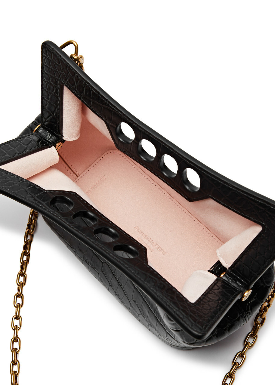 ★alexander mcqueen★ピークバッグ ミニ Alexander Mcqueen The Peak Mini Crocodile-effect Faux