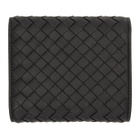 Bottega Veneta Black Small Intrecciato Trifold Wallet