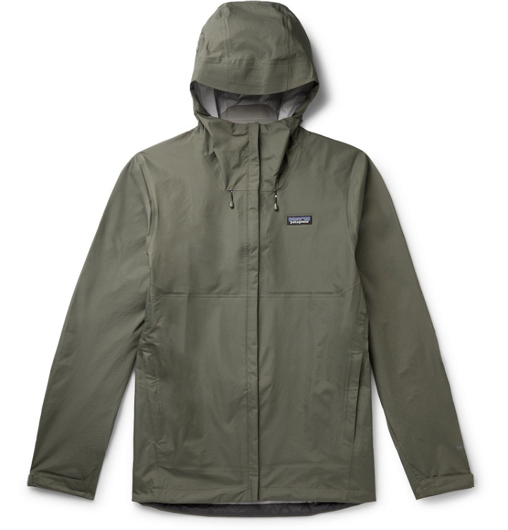Photo: Patagonia - Torrentshell Waterproof H2No Performance Standard Ripstop Hooded Jacket - Green
