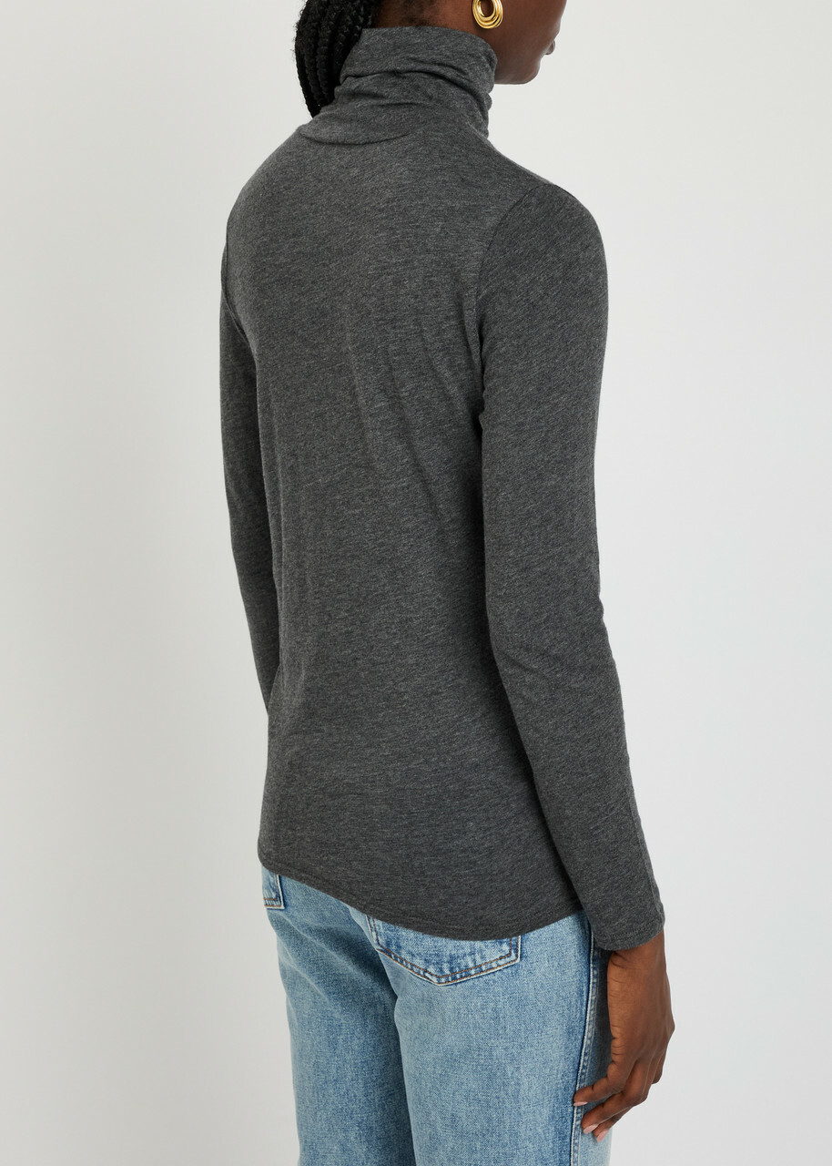 Eileen Fisher Turtle-neck Jersey top Charcoal