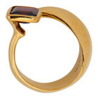 Alan Crocetti Gold and Burgundy Garnet Ring