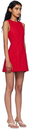 Mirror Palais Red 'La Robe en Rouge' Denim Minidress