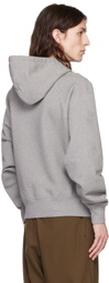 AMI Paris Gray Ami De Cœur Hoodie