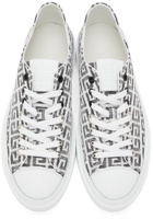 Givenchy Black & White 4G Jacquard City Sneakers