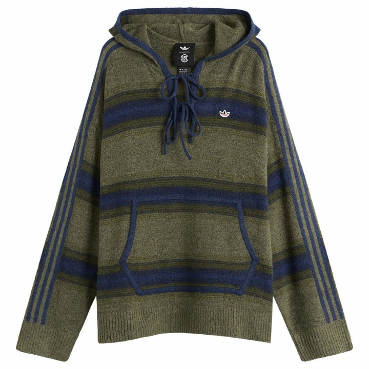 Photo: Adidas Men's Clot Baja Hoodie By Edison Chen in Trace Khaki/Tech Indigo