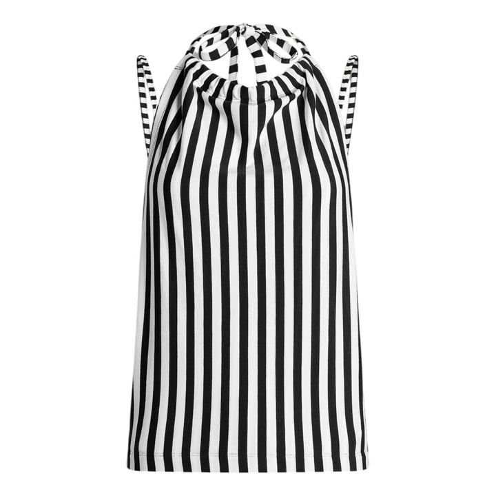 Photo: Hosbjerg Women's Dilan Top in Black/White Stripe