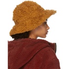 SJYP Reversible Brown Wool Hairy Hat