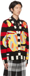 Charles Jeffrey Loverboy Multicolor Fred Perry Edition Striped Intarsia Cardigan