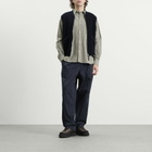 Universal Works Men's Wool Fleece Zip Waistcoat in Navy