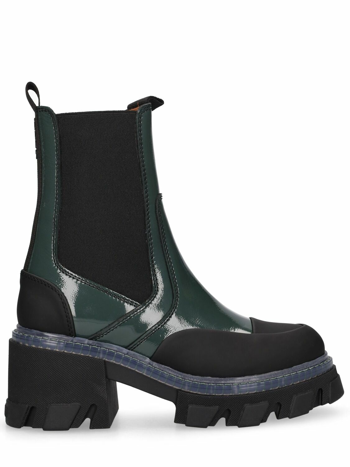 Photo: GANNI - 85mm Cleated Heeled Mid Chelsea Boots