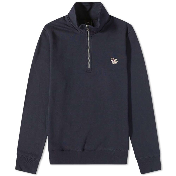 Photo: Paul Smith Men's Zebra Half Zip Sweat in Navy