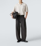 Acne Studios Distressed logo cotton polo shirt
