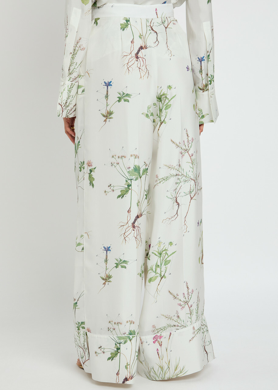 Erdem Printed Silk Pyjama Trousers No Colour