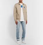 Off-White - Appliquéd Cotton Shirt Jacket - Beige