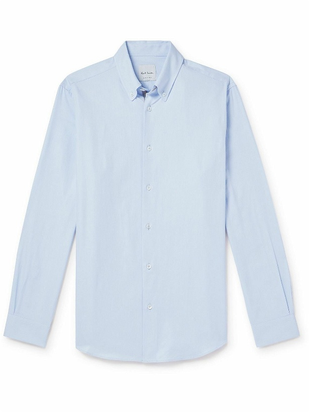 Photo: Paul Smith - Button-Down Collar Cotton Oxford Shirt - Blue