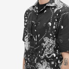 CLOT Bandana Print Tie Up Vacation Shirt in Black