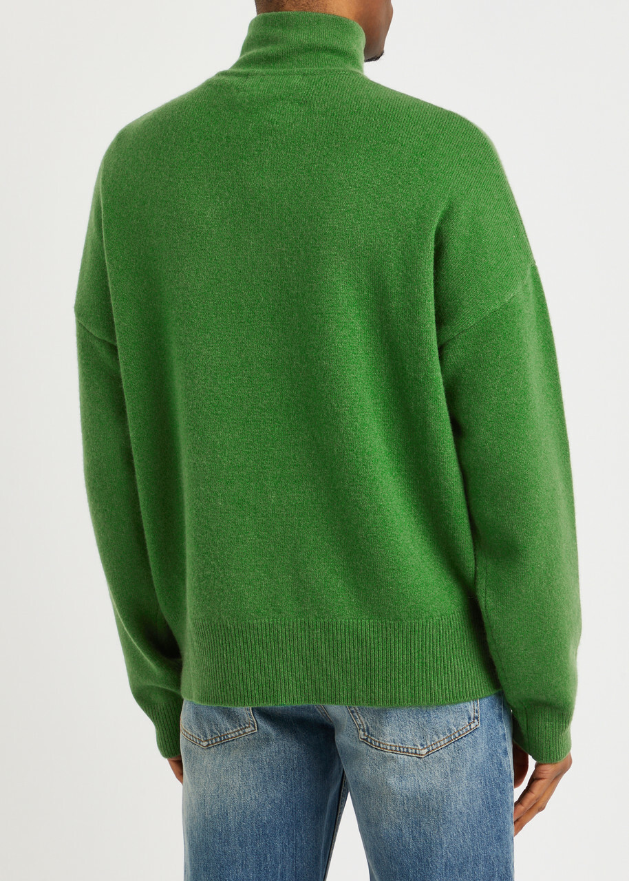 Extreme Cashmere N°235 Hike Half-zip Cashmere-blend Jumper - Green - One Size