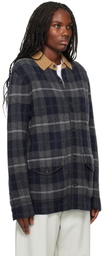 Guest in Residence Navy Tartan Industry Jacket