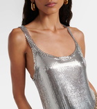 Rabanne Fringed asymetric chainmail top