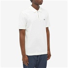 C.P. Company Men's Zipped Polo Shirt in Gauze White