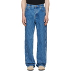 BALMAIN Blue Loose Denim Jeans