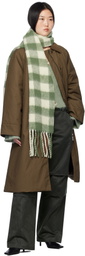 Holzweiler Green & White Aster Check Scarf