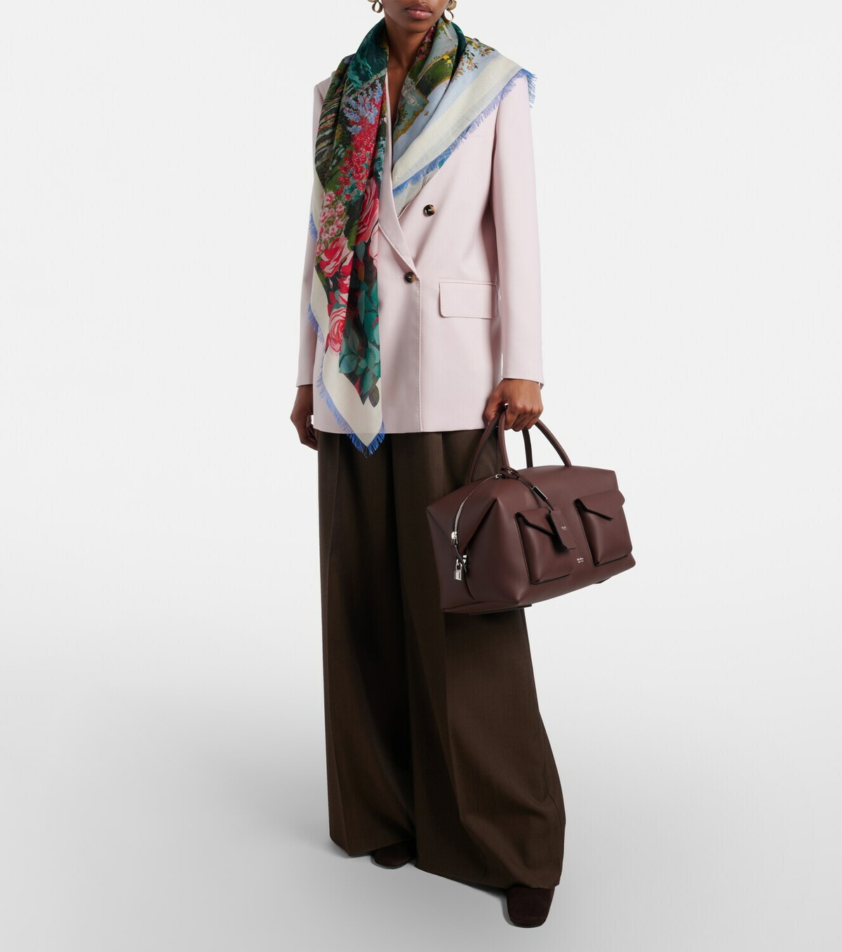 Max Mara Large leather top-handle bag