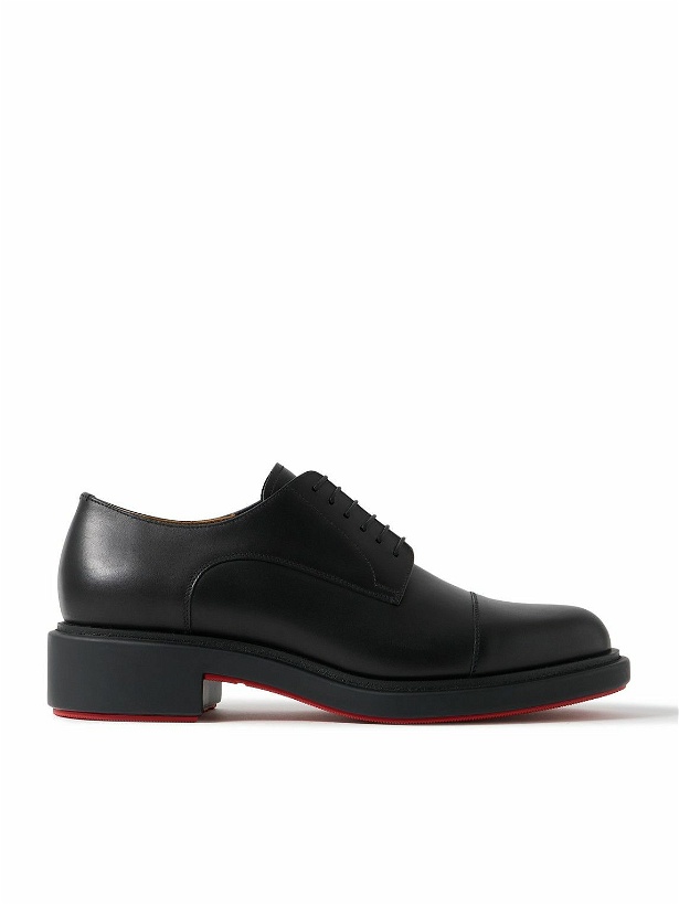 Photo: Christian Louboutin - Urbino Leather Derby Shoes - Black