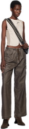 OUR LEGACY Gray Sateen Corset Vest