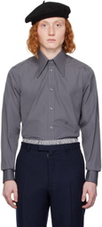 Maison Margiela Gray Pointed Collar Shirt