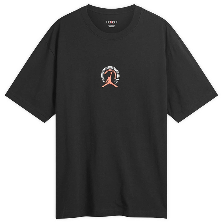 Photo: Air Jordan Men's Crew T-Shirt in Black/Infrared