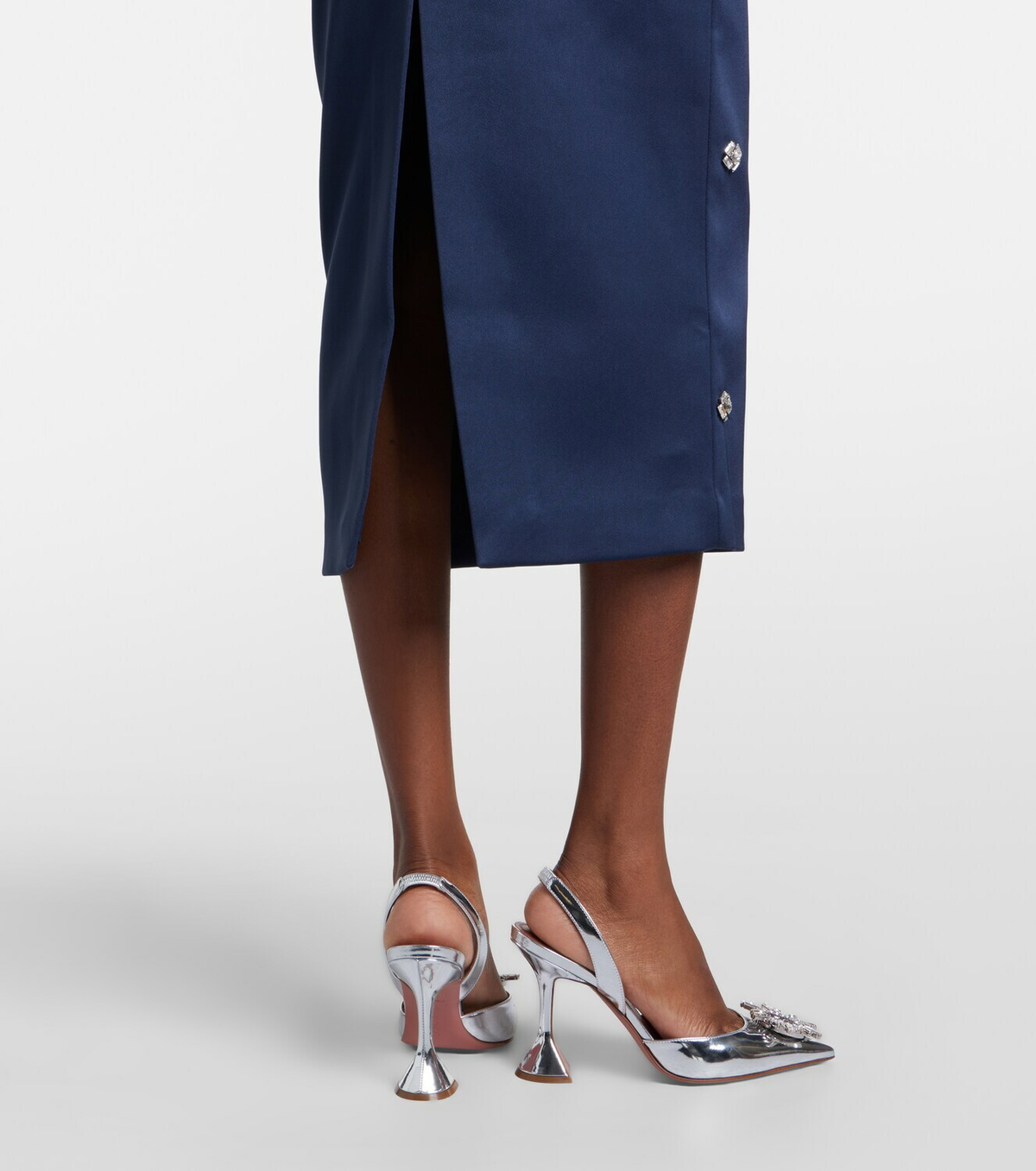 Rebecca Vallance Ayla embellished satin cocktail dress