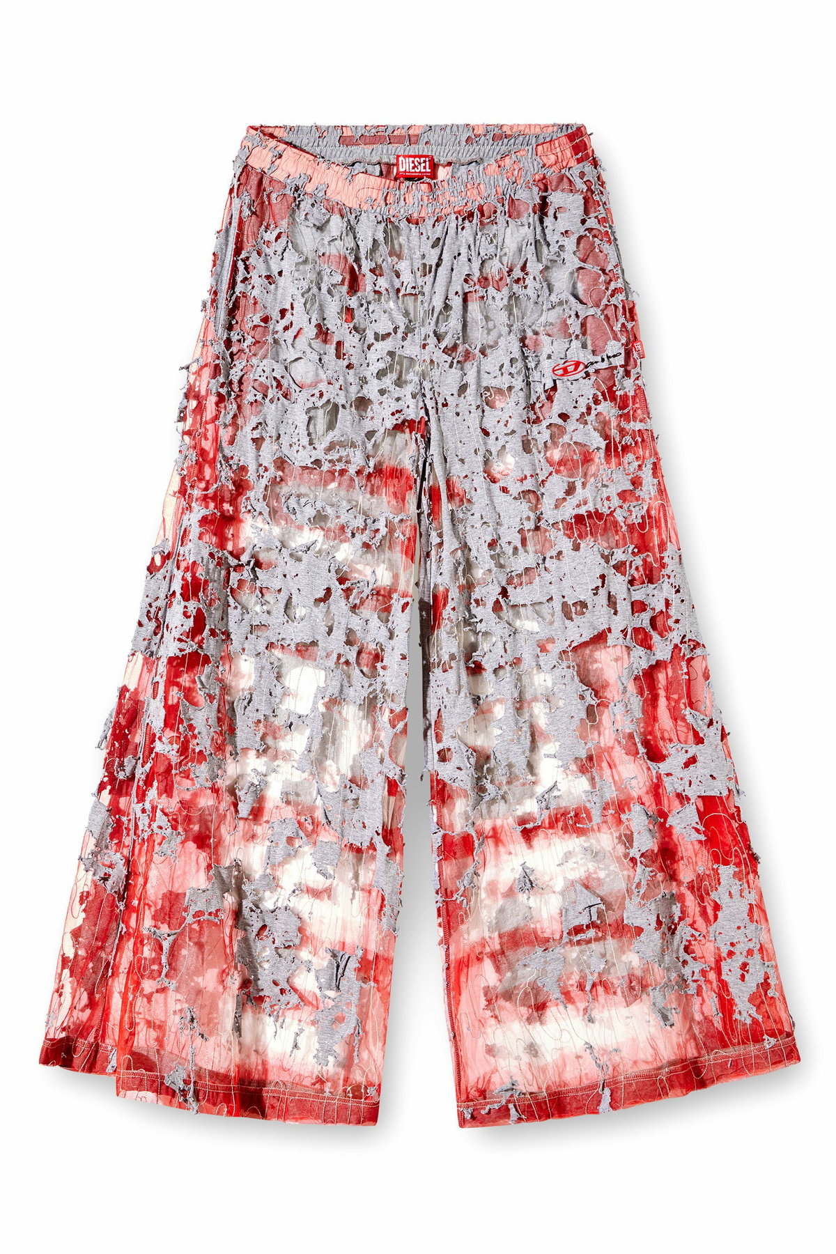 Diesel Wide-leg devoré sweatpants - Pants - Unisex - Multicolor