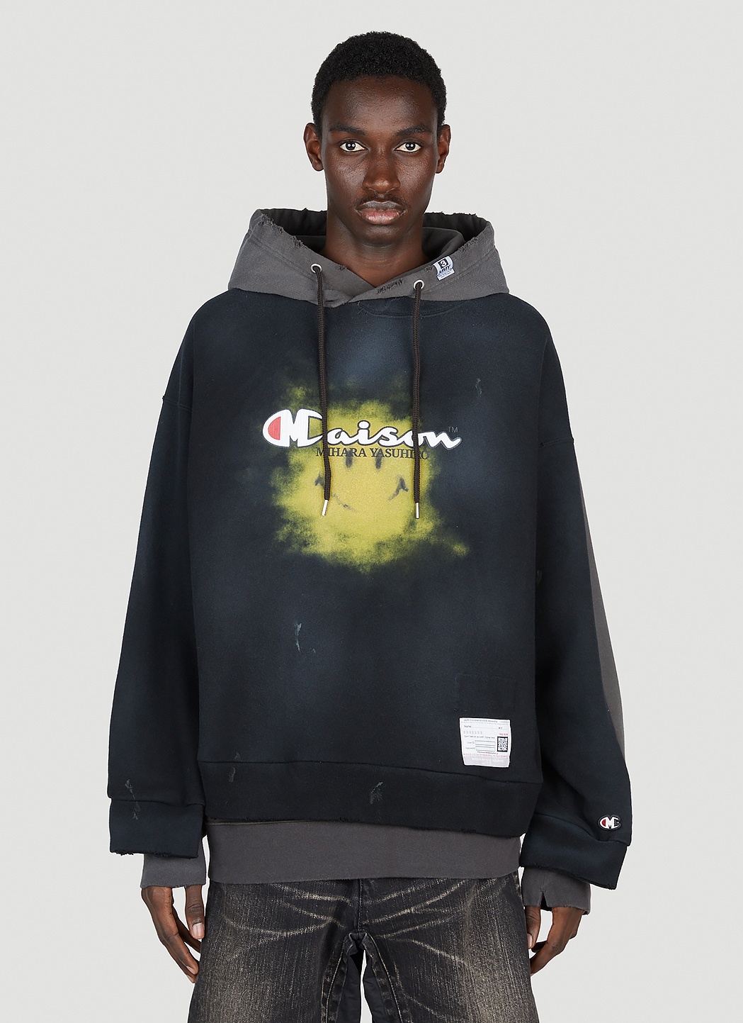 Maison Mihara Yasuhiro x Champion Combined Hooded Sweatshirt