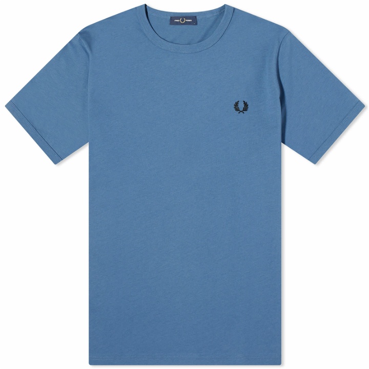 Photo: Fred Perry Men's Ringer T-Shirt in Midnight Blue