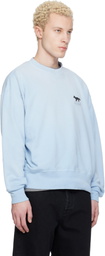 Maison Kitsuné Blue KURO Edition Sunfaded Fox Sweatshirt