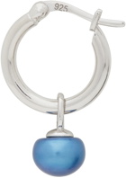 Hatton Labs SSENSE Exclusive Silver & Blue Pearl Single Earring