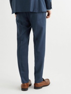 Canali - Impeccable Slim-Fit Super 120s Wool-Flannel Suit Trousers - Blue