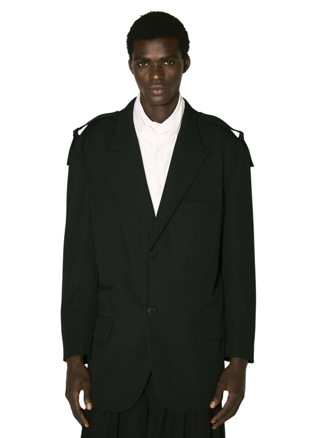 YOHJI YAMAMOTO Black TA Tuxedo Fastener Jacket Yohji Yamamoto