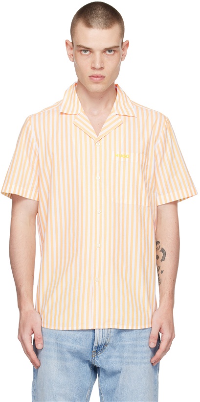 Photo: Hugo Yellow & White Striped Shirt