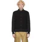 Givenchy Black Wool Blouson Bomber Jacket