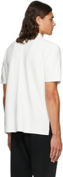 CFCL White Garter Mock Neck T-Shirt